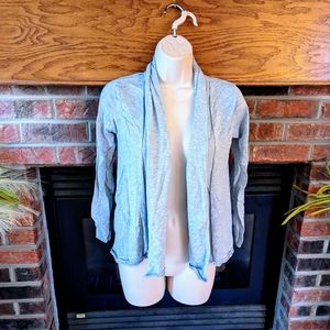 Laura knit brand gray 3/4 sleeve cardigan size small